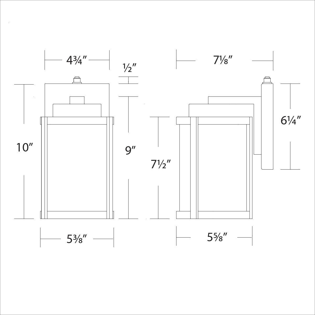 Lantern LED 10 inch White Outdoor Wall Lighting, WAC Limited