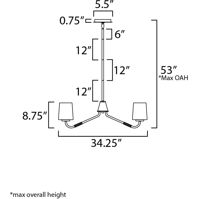 Durham 8 Light 34.25 inch Polished Chrome Chandelier Ceiling Light