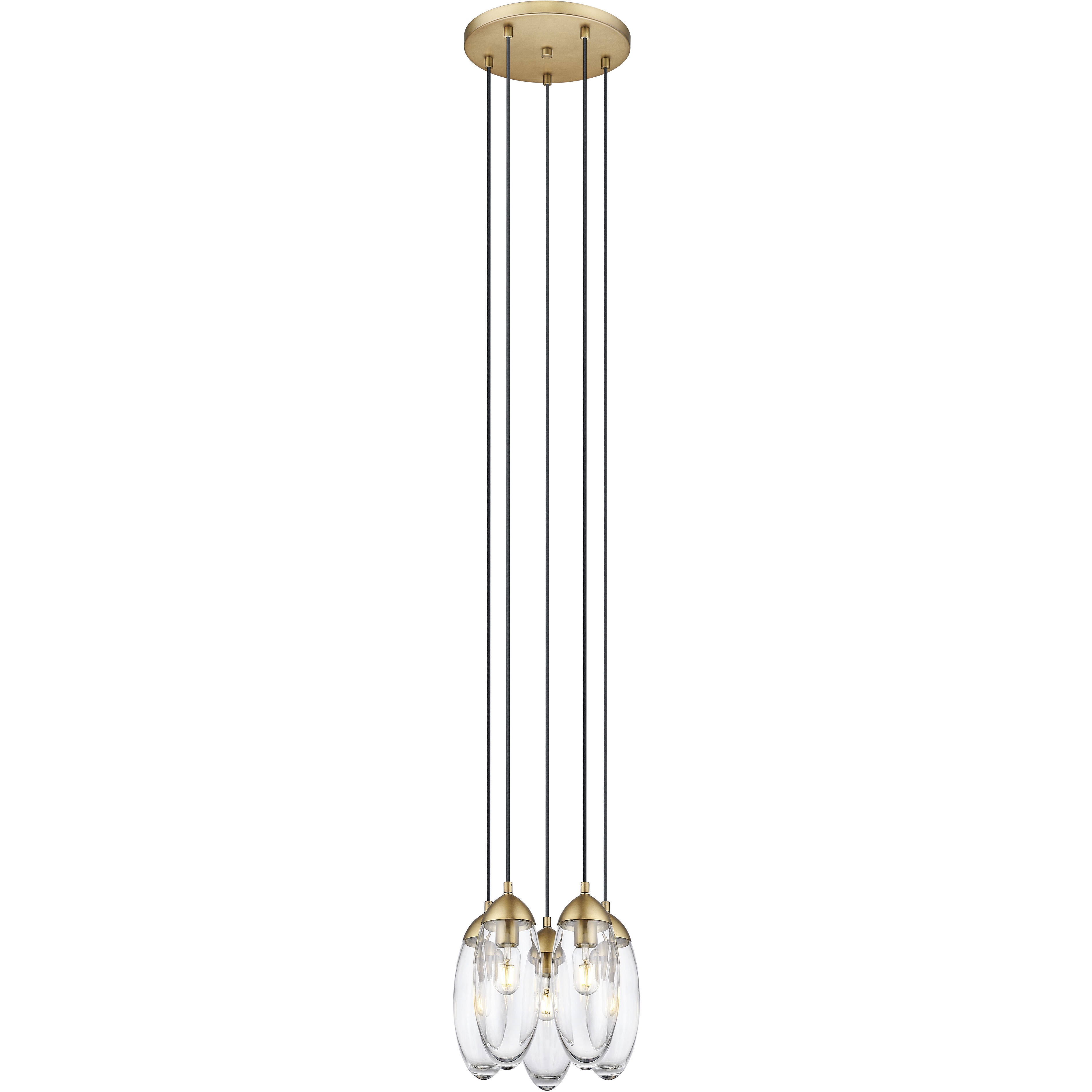 Arden 5 Light 12 inch Rubbed Brass Chandelier Ceiling Light