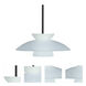 Trilo 15 LED Black Stem Pendant Ceiling Light