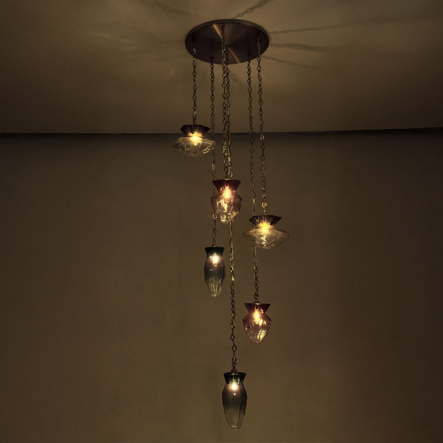 Bolsa 6 Light 31 inch Winter Brass Chandelier Ceiling Light