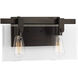 Glayse 2 Light 15 inch Antique Bronze Bath Vanity Wall Light, Design Series