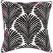 Viviane 22 inch Black/Ivory Accent Pillow in 22 x 22