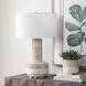 Armitage 27.5 inch 150 watt Hues of Blue and Brown and Yellow and Antique Brass Table Lamp Portable Light