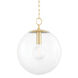 Juliana 1 Light 15.75 inch Aged Brass Pendant Ceiling Light