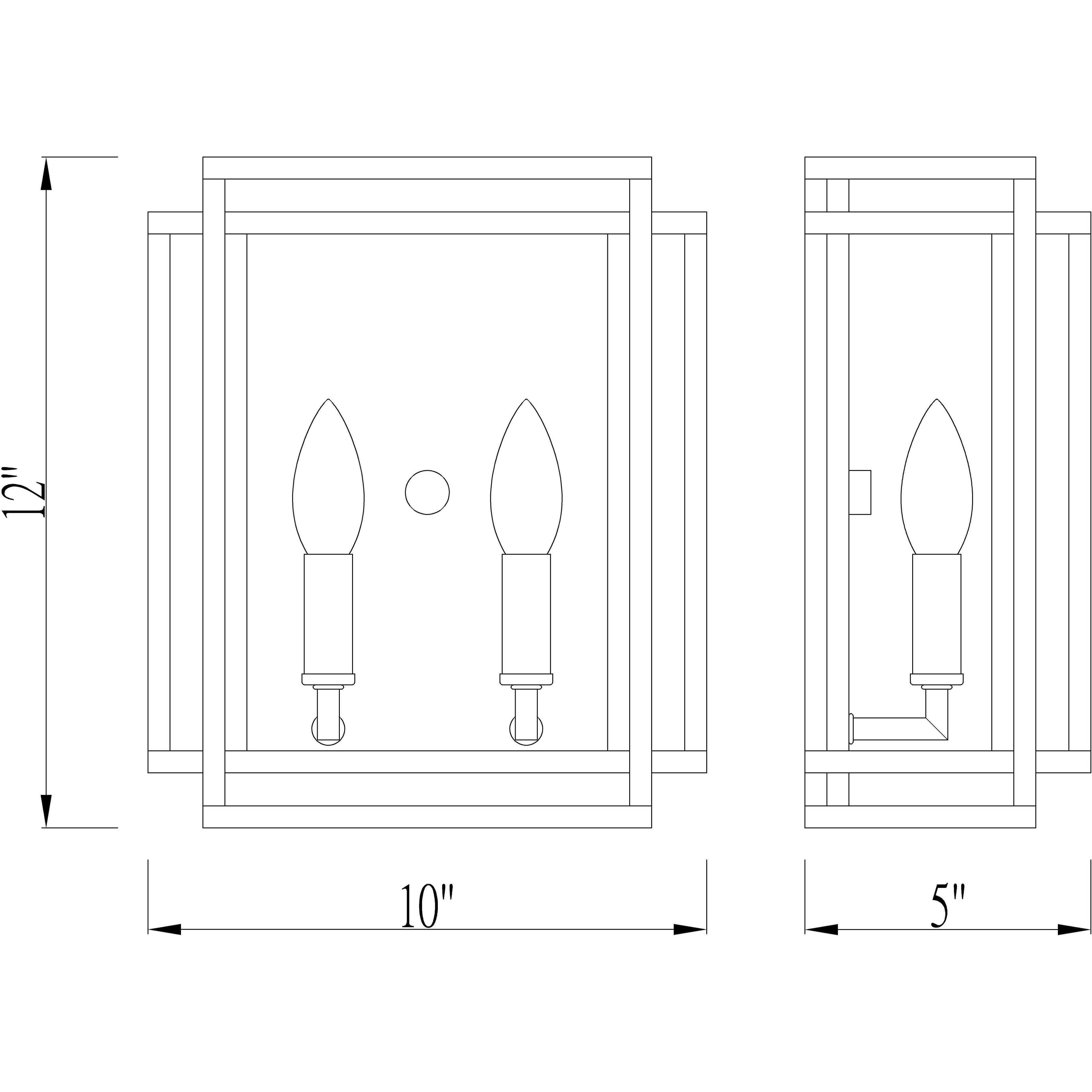 Titania 2 Light 10 inch Matte Black Wall Sconce Wall Light
