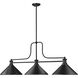 Melange 3 Light 52 inch Matte Black Billiard Ceiling Light in Matte Black Steel