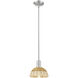 Natural Ballston Dome 1 Light 7.5 inch Brushed Satin Nickel Mini Pendant Ceiling Light