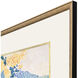 Early Pines on Coastline Yellow and Blue and Green Framed Art