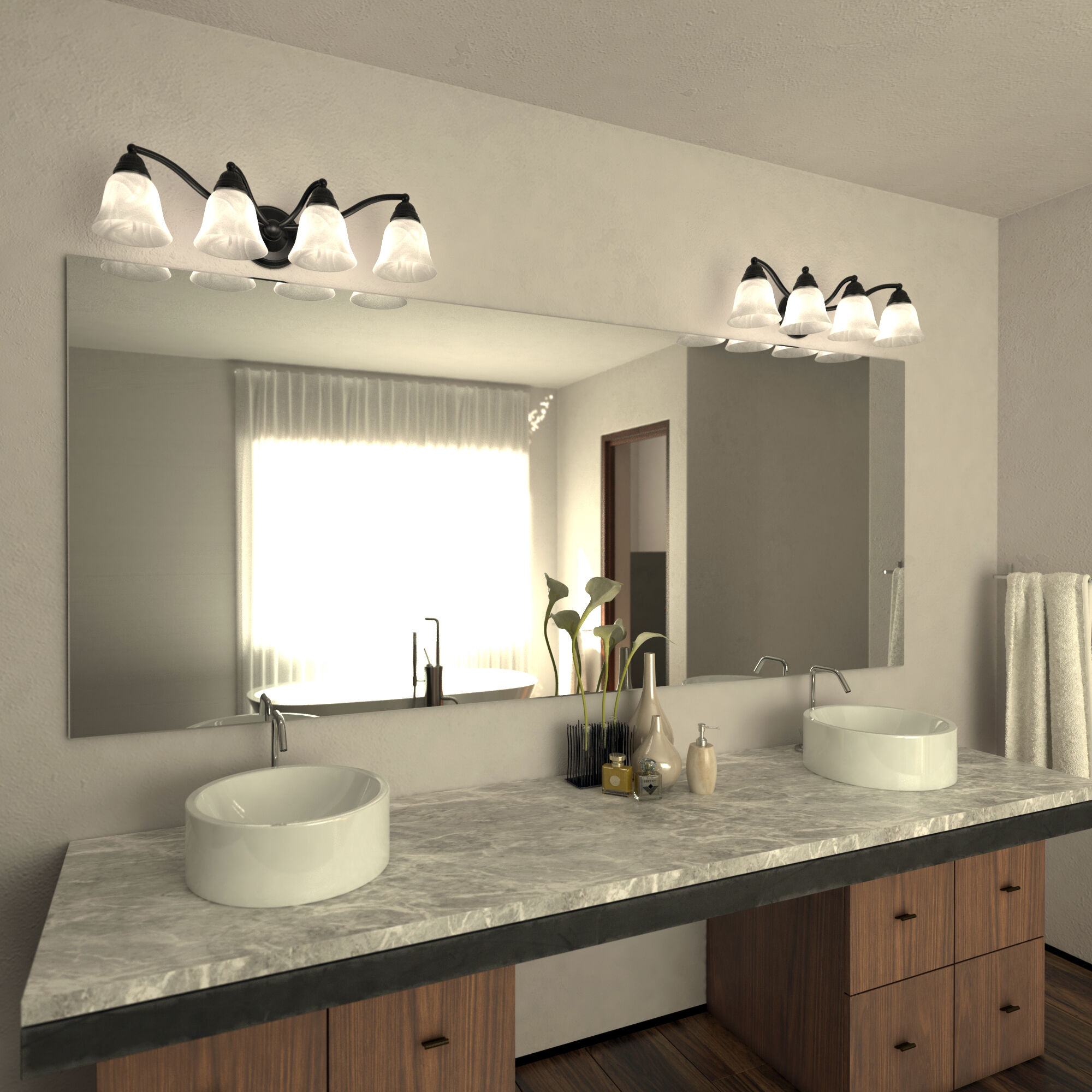 Standford LED 26 inch Oil Burnished Bronze Bathroom Light Wall Light