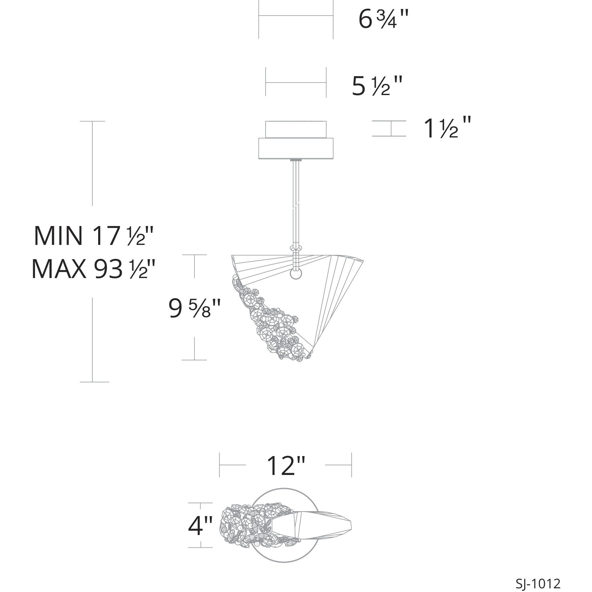 Forever Addesion LED 4 inch Polished Chrome Pendant Ceiling Light in Red Rope, Red Rope