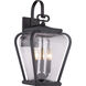 Province 3 Light 19 inch Mystic Black Outdoor Wall Lantern