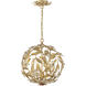 Marselle 4 Light 16.5 inch Antique Gold Mini Chandelier Ceiling Light