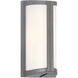 Margate LED 10.25 inch Satin and White Outdoor Wall Sconce
