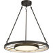 Tribeca LED 28 inch Smoked Iron And Soft Brass Pendant Ceiling Light