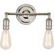 Soho 2 Light 11 inch Polished Nickel Bathroom Wall Sconce Wall Light