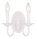 Home Basics 2 Light 10 inch White Wall Sconce Wall Light