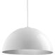 Dome LED LED 22 inch White Pendant Ceiling Light, Progress LED