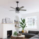 Astwood II 52 inch Matte Black with Dark Gray Oak and Matte Black Blades Ceiling Fan