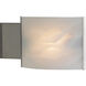 Pannelli Vanity Light Wall Light in White Alabaster Glass, Stainless Steel
