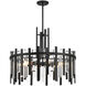 Guillford 6 Light 30 inch Matte Black Pendant Ceiling Light, Lighting One