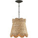 Annabelle 1 Light 14.5 inch Mole Black Pendant Ceiling Light, Small, Suzanne Duin Collection