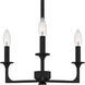 Prescott 3 Light 16 inch Matte Black Chandelier Ceiling Light