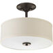 Mark 2 Light 13 inch Antique Bronze Semi-Flush Mount Ceiling Light