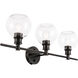 Syracuse 3 Light 28 inch Black Wall sconce Wall Light