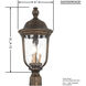 Havenwood 3 Light 21 inch Tavira Bronze And Alder Silver Outdoor Post Mount, Great Outdoors 