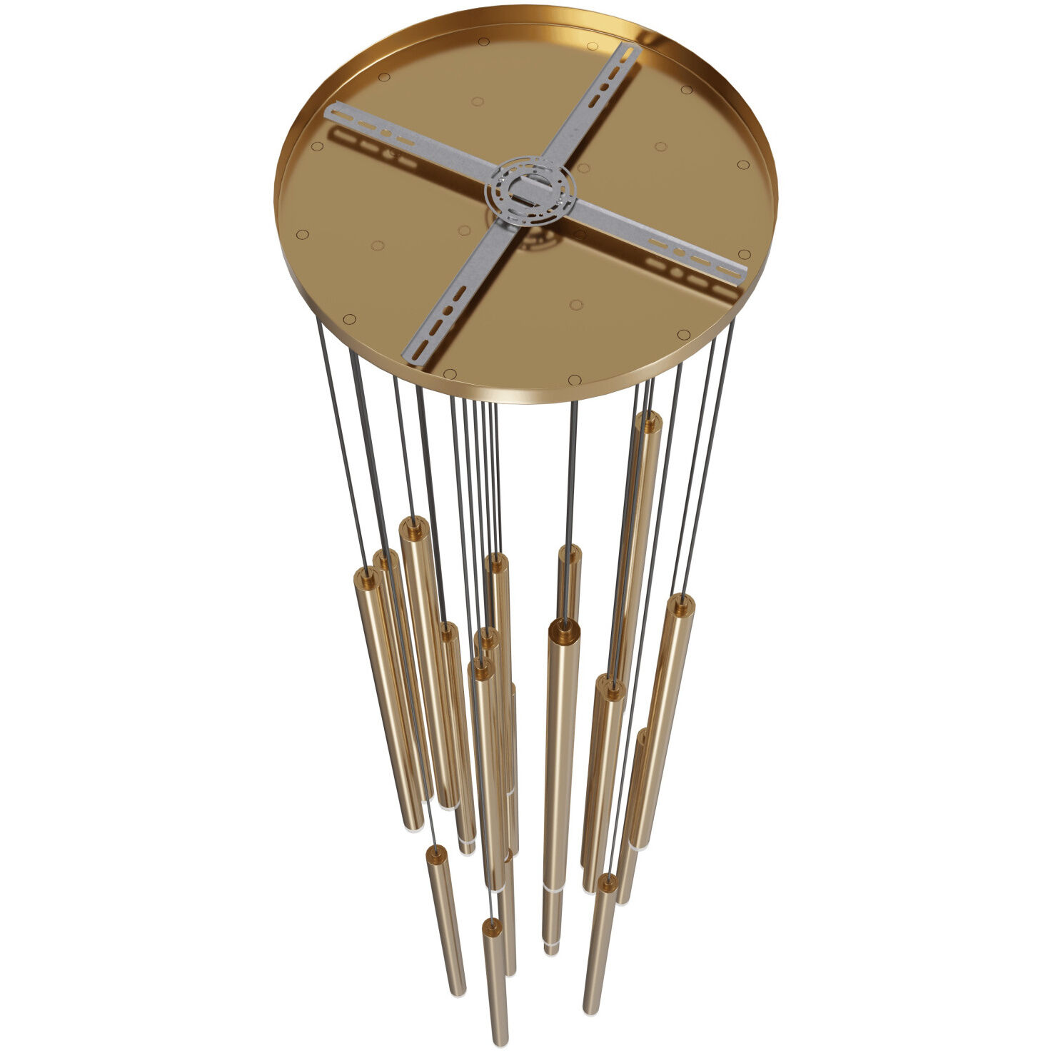 Filmore Ave. LED 24 inch Aged Brass Multi Port Pendant Ceiling Light