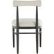 Vira Black / Cerused Forest Black / Linen / Matte Gold Brass Occasional Chair