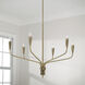 Palmer 6 Light 34.5 inch Antiqued Brass Chandelier Ceiling Light