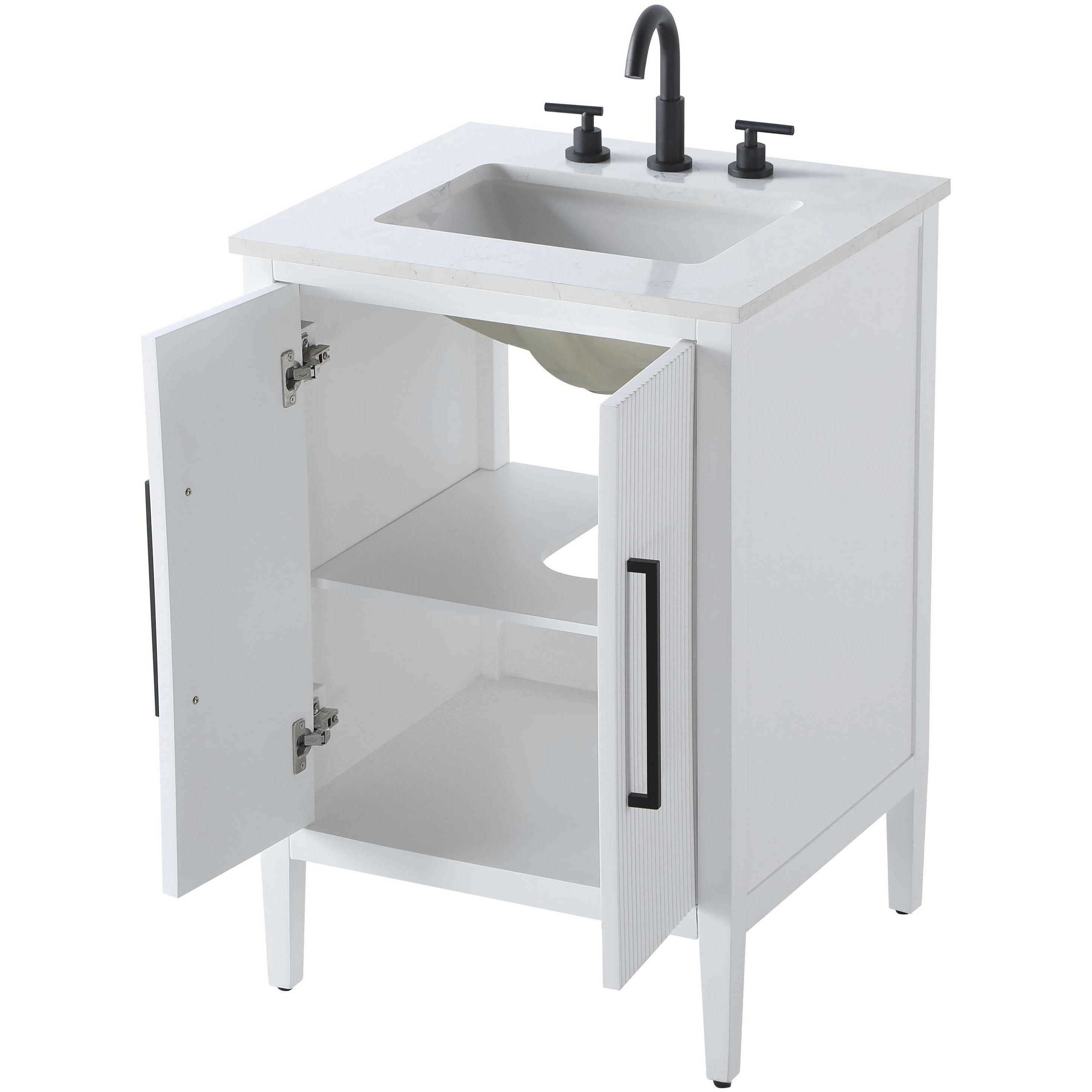 Blakely 24 X 35 inch White Bathroom Vanity Cabinet