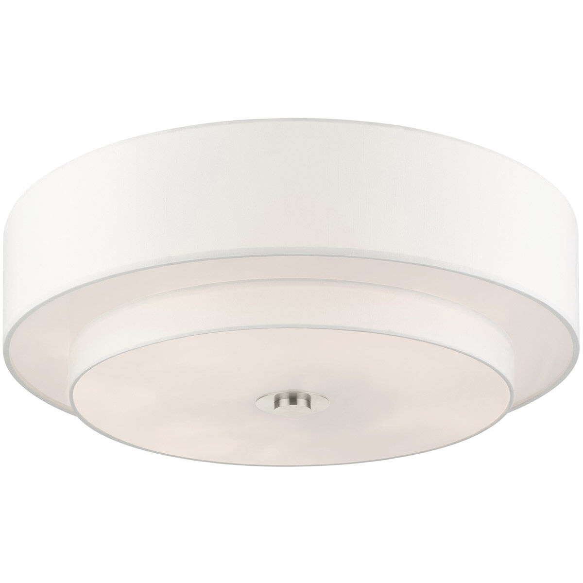 Meridian 6 Light 30 inch Brushed Nickel Semi Flush Ceiling Light 