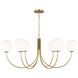 kate spade new york Noemie 6 Light 42 inch Burnished Brass Chandelier Ceiling Light