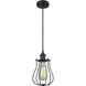 Austere Barrington LED 6 inch Matte Black Pendant Ceiling Light in Black Textured