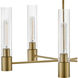 Shea LED 28 inch Lacquered Brass Chandelier Ceiling Light