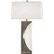 Half Moon 63 inch 100.00 watt Charcoal Gray and Brushed Nickel Floor Lamp Portable Light