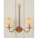 Maiden Fern Yellow and Ivory 6 inch Tapered Chandelier Shade