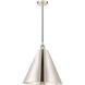 Edison Cone LED 16 inch Polished Nickel Mini Pendant Ceiling Light