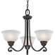 Hamilton 3 Light 25 inch Oil Rubbed Bronze Chandelier Ceiling Light
