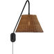 Salinas 60 watt Matte Black Adjustable Wall Sconce Wall Light