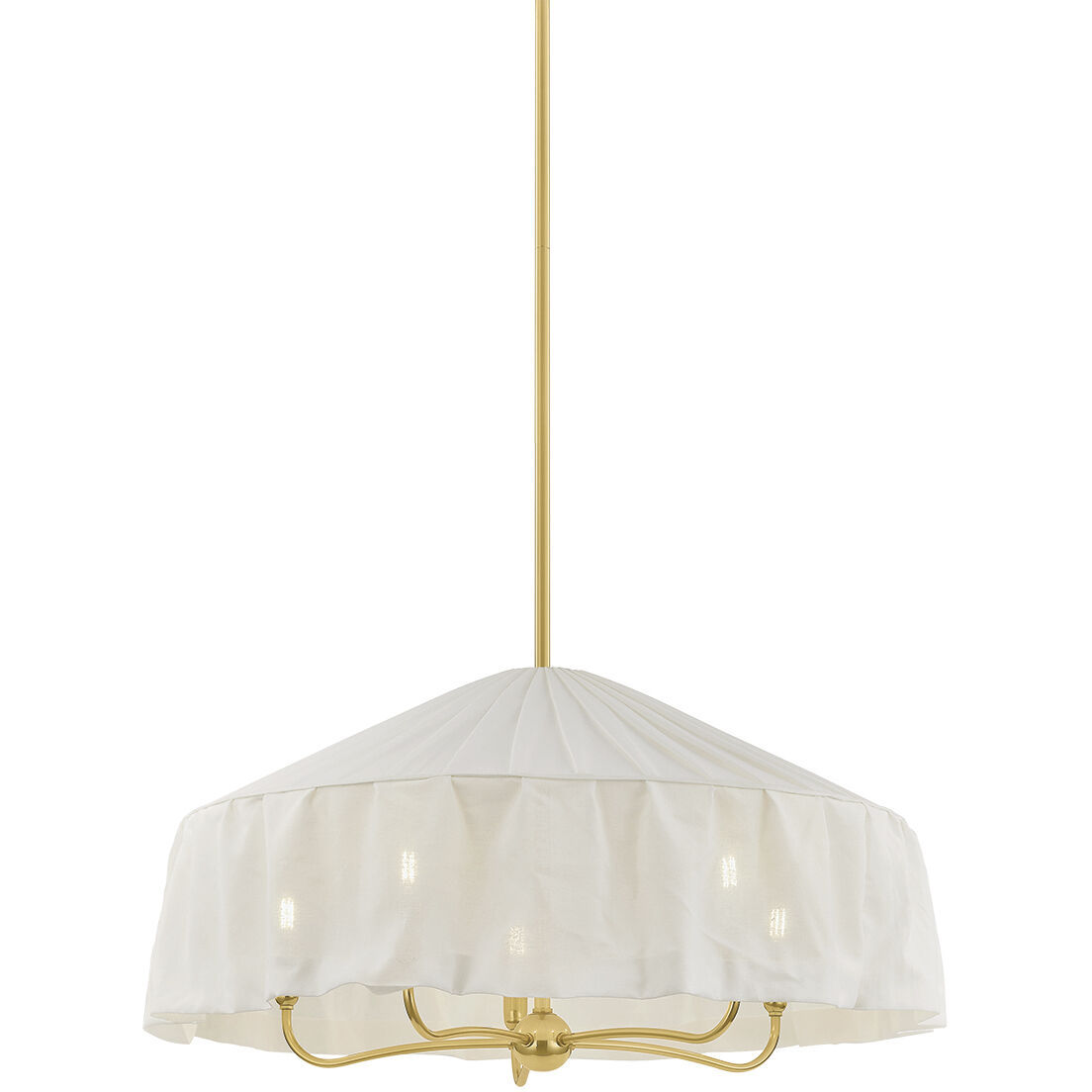 Shivonne 5 Light 34 inch Aged Brass Pendant Ceiling Light