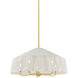 Shivonne 5 Light 34 inch Aged Brass Pendant Ceiling Light