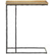 Boyles 24 X 20 inch Antique Brass and Black C Table