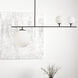 Orion 3 Light 36 inch Matte Black Pendant Ceiling Light