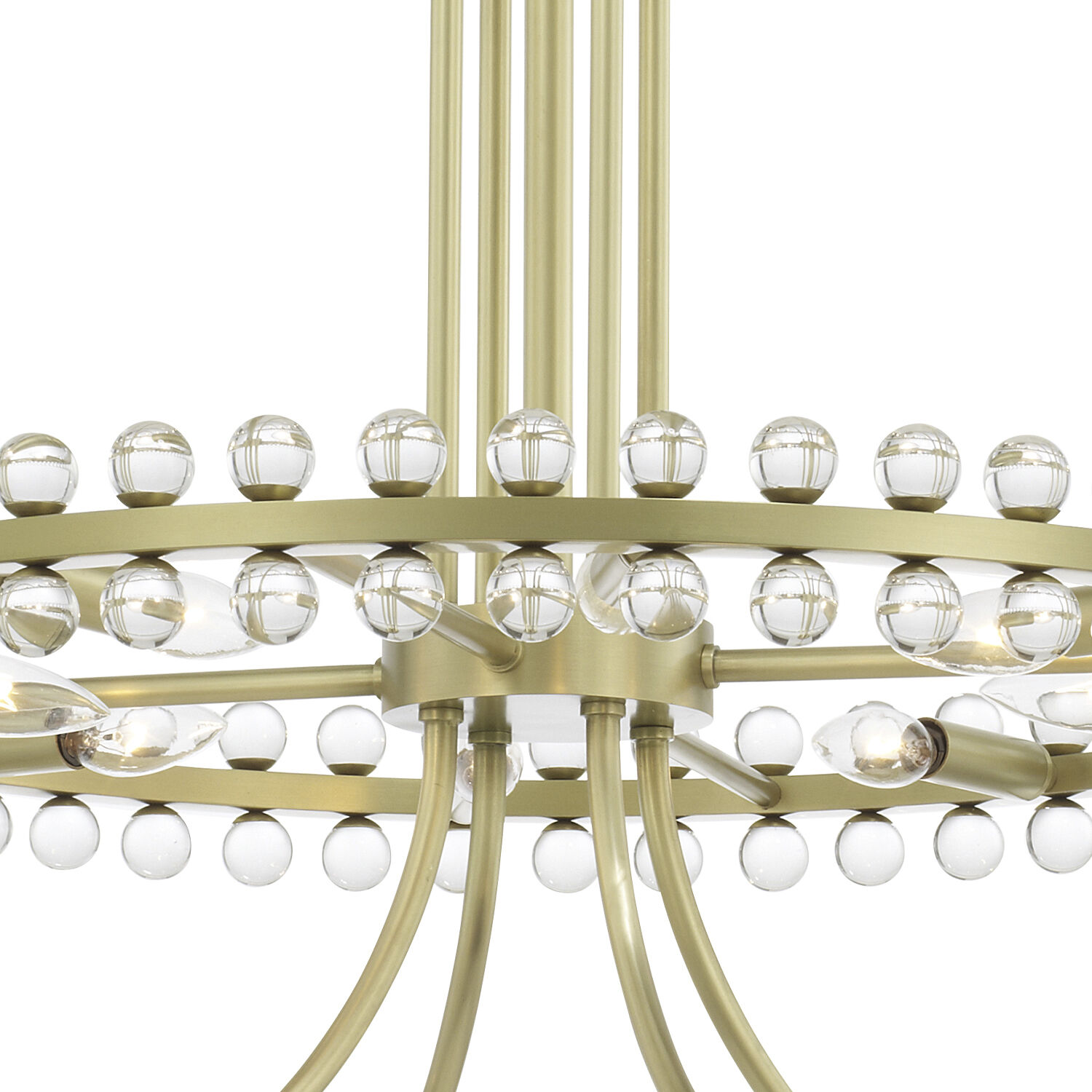 Clover 24 Light 39.25 inch Aged Brass Chandelier Ceiling Light