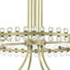 Clover 24 Light 39.25 inch Aged Brass Chandelier Ceiling Light