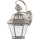 Georgetown 1 Light 15 inch Brushed Nickel Outdoor Wall Lantern